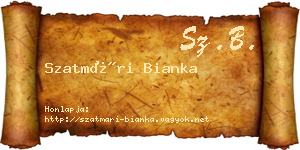 Szatmári Bianka névjegykártya